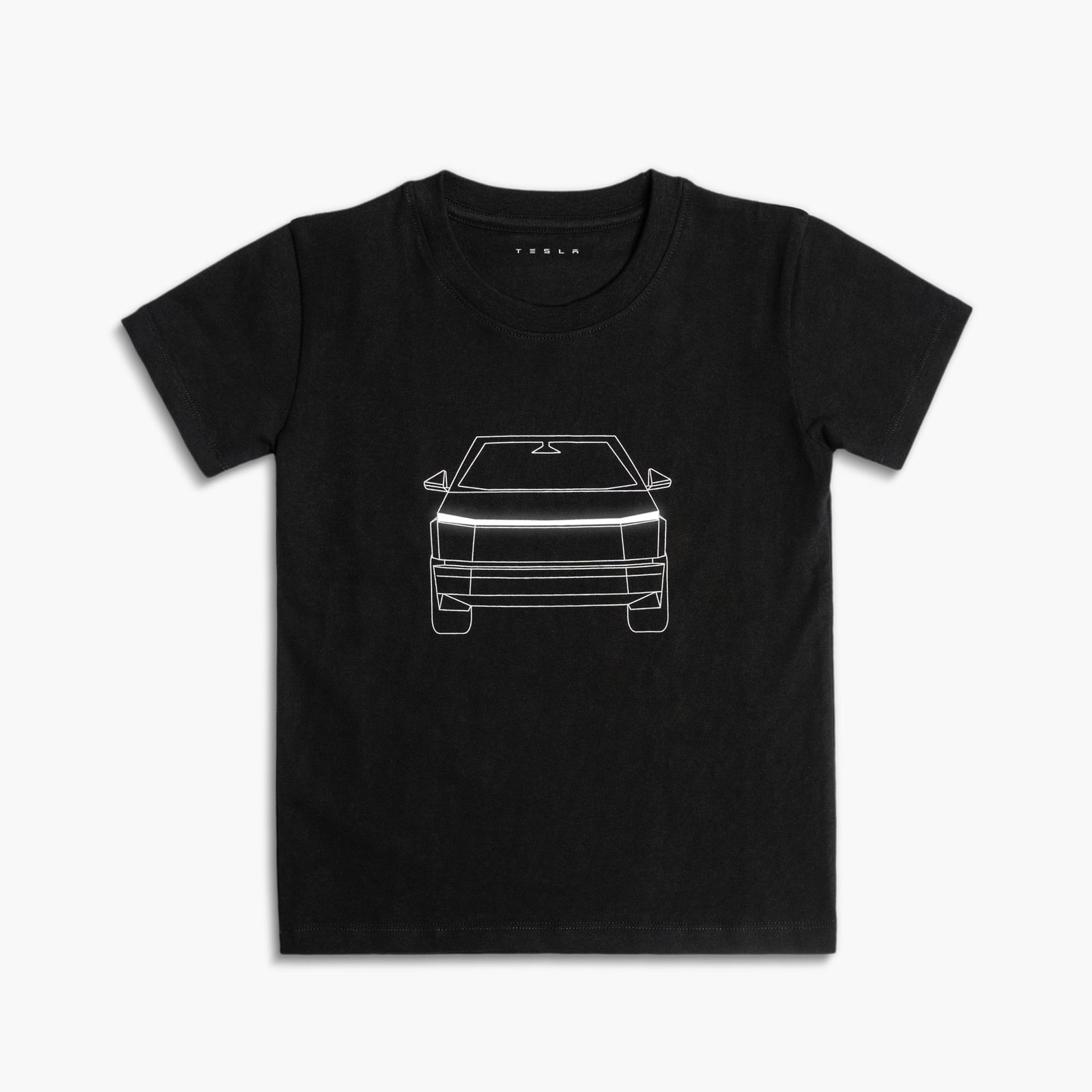 2124435-00-A-2-01 キッズ Cybertruck ヘッドライト トゥ テールライト Tシャツ - 画像 (1)