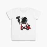キッズ Tesla Bot スーパーヒーロー Tシャツ
