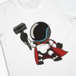 キッズ Tesla Bot スーパーヒーロー Tシャツ - 画像 (2)